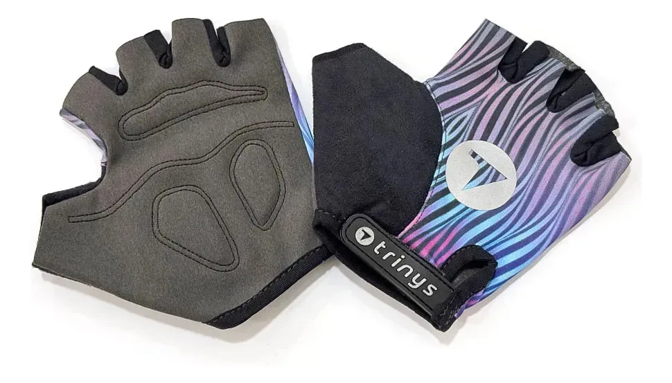 Luvas De Ciclismo Unissex - Ref. C-14439 - Cor Preto/estampa