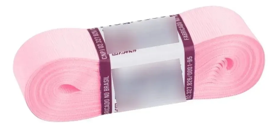 Fita Gorgurão Progresso No5 22mm 10m Para Armarinho Rosa Claro 206 Lisa