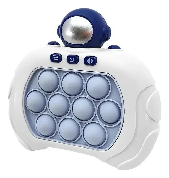 Brinquedo Game Pop It Quick Push Eletrônico Anti Stress Led Astronauta