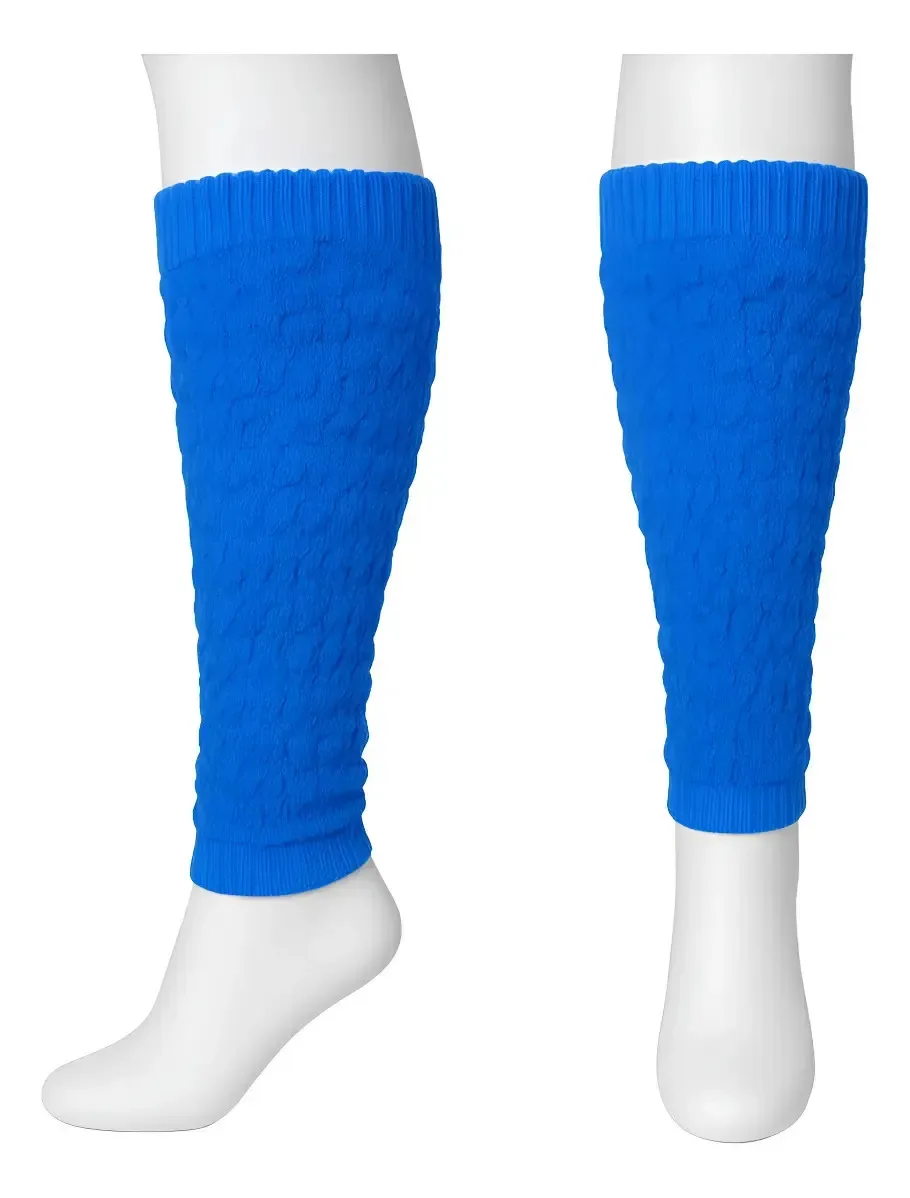 1 Par De Meia Polaina Academia Fitness Aeróbica Cores Ballet Cor Azul Desenho do tecido Lisa Tamanho Único