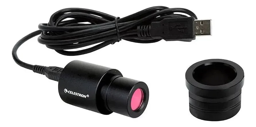 O microscópio digital Imager 2mp captura suas descobertas - preto