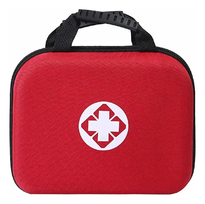 Kit de primeiros socorros portátil vermelho