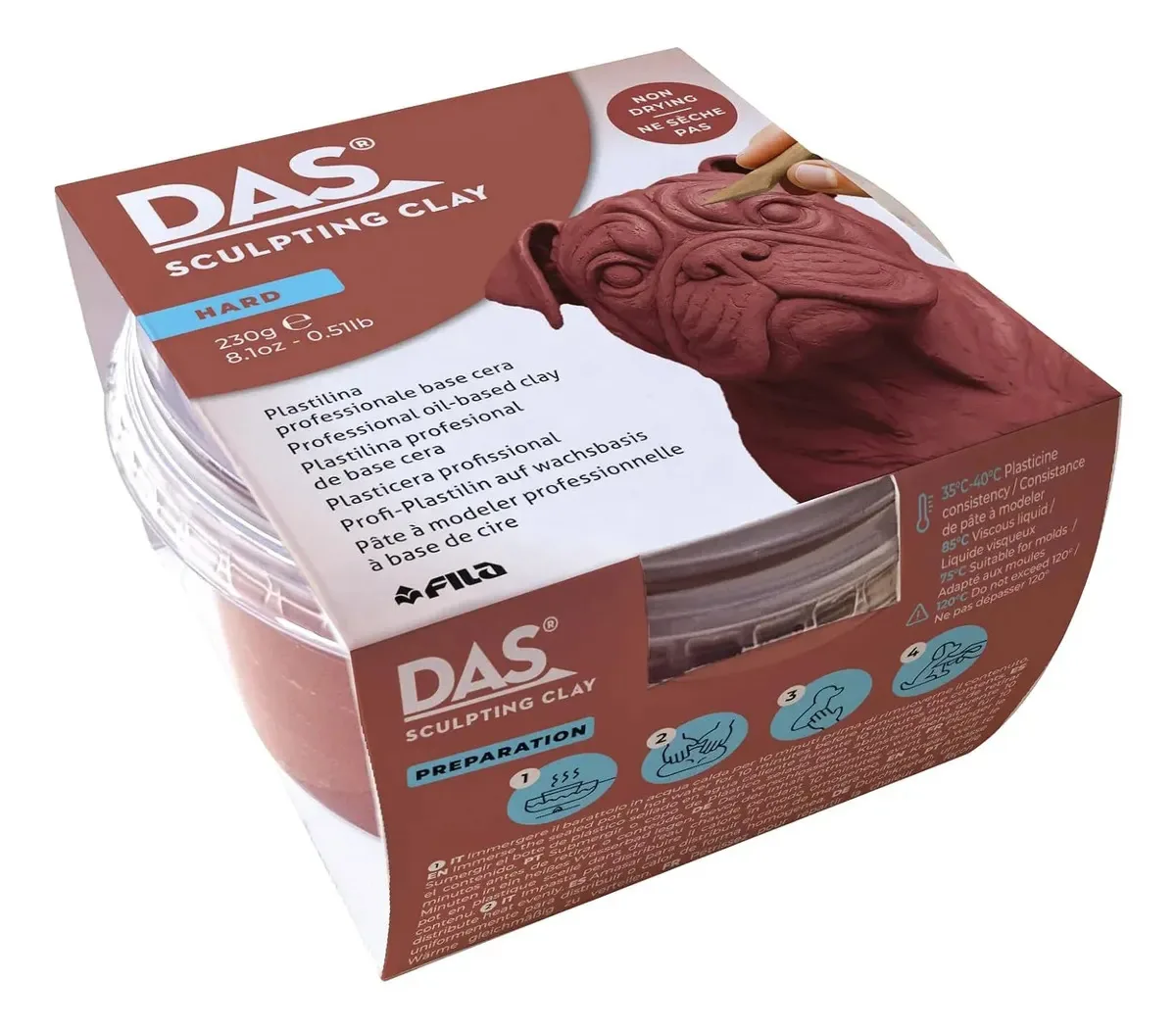 Massa Para Modelar E Esculpir Oil Clay 230g, Hard Das Terracota