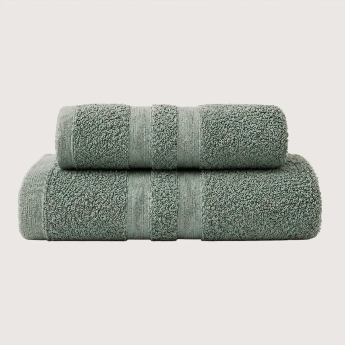 conjunto de toalhas e toalhas 420 grs 100% algodão cor verde - preto
