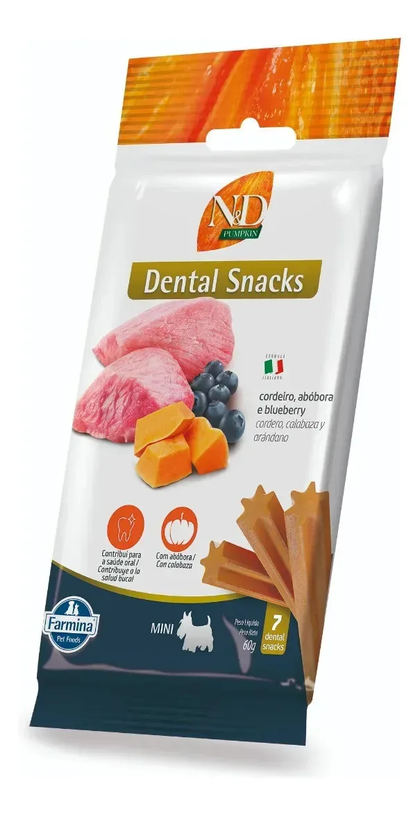 Petisco Dental N&d Pumpkin Cordeiro Blueberry 60g Cão