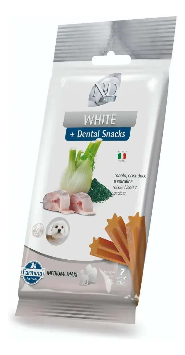 Petisco Dental N&d White Cão Robalo 100g
