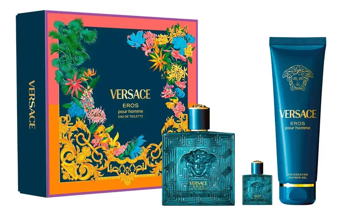 Conjunto de perfumes masculinos Versace Eros Edt 100ml
