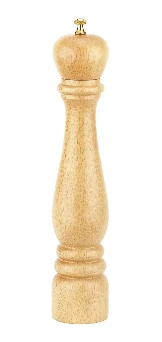 Moedor Pimenta Grande Grãos Bisetti Madeira 33cm Cor Natural