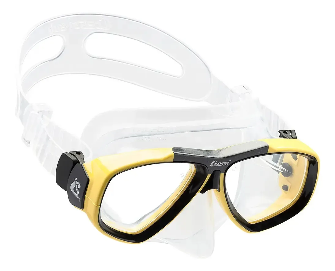 Máscara De Mergulho Cressi Focus Cor Amarelo
