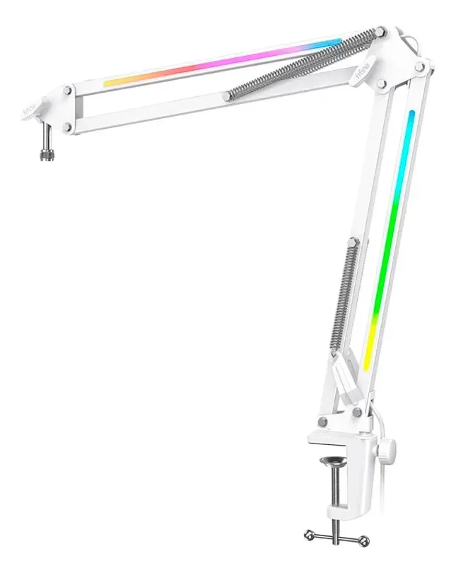 Braço de microfone Fifine Bm38 Rgb branco branco