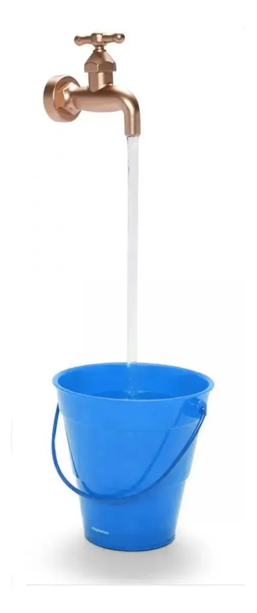 Caneca Magica Fonte De Agua Torneira Balde Cascata Azul