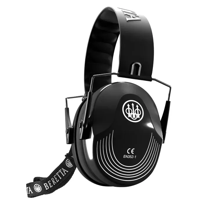 Abafador Beretta Earmuff 25db Dobrável Tático Shooting Range Gear Tiro Esportivo Ipsc Preto