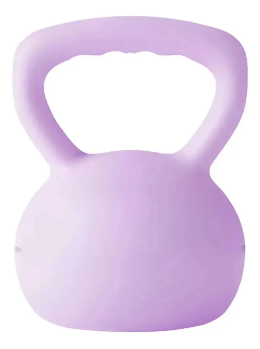 Halter lilás Kettlebel Fitness revestido de borracha Kettlebel Fitness de 2,3 kg