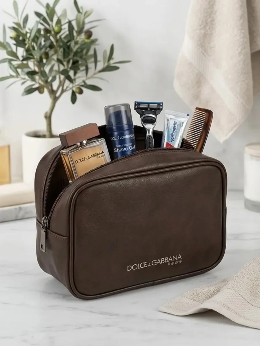 Bolsa de higiene pessoal Dolce & Gabanna Premium The One Color Brown Brown