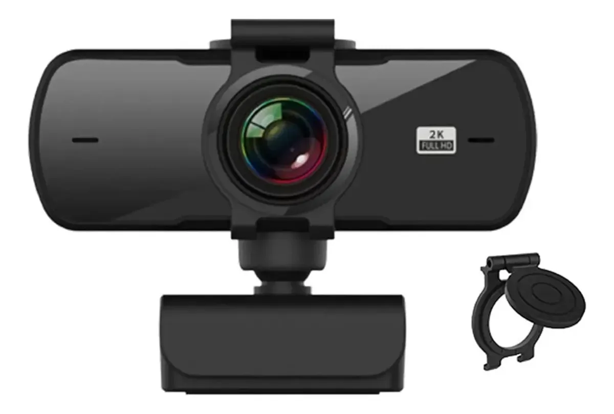 Webcam Bns7fapq 1080p 2k HD para computador, webcam para PC com microfone, conexão USB, videoconferência, trabalho, jogos de PC, streaming pela internet para reuniões de negócios (colorida)