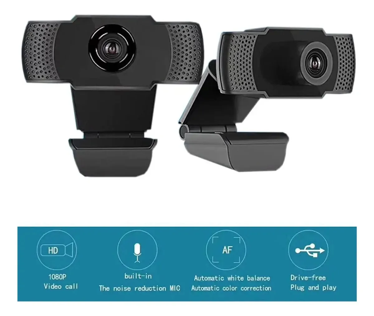 Webcam USB BNS7Fapq 1080p com microfone para PC, webcam HD, webcam, câmera de laptop, ensino on-line para streaming do Twitch para reuniões de negócios (cor: preta)