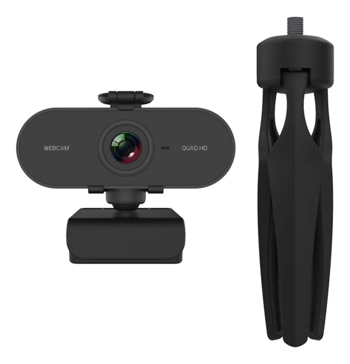 Webcam BNS7Fapq 2k Full HD Webcam com microfone, conector USB, webcam de vídeo para PC, laptop, minicâmera, acessórios para jogadores, streaming na Internet para