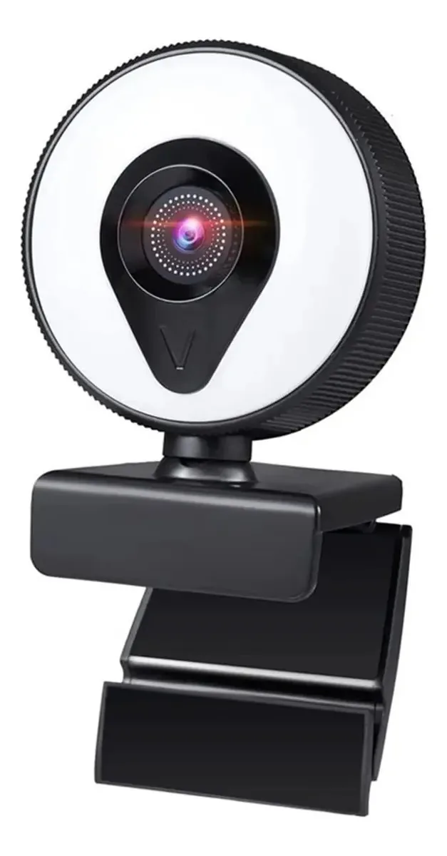 Webcam Bns7Fapq, webcam 4k 2k 1080p com microfone, foco automático, webcam de 3 graus, luz anular, embelezar a iluminação, vídeo para transmissão ao vivo, webcam para jogos