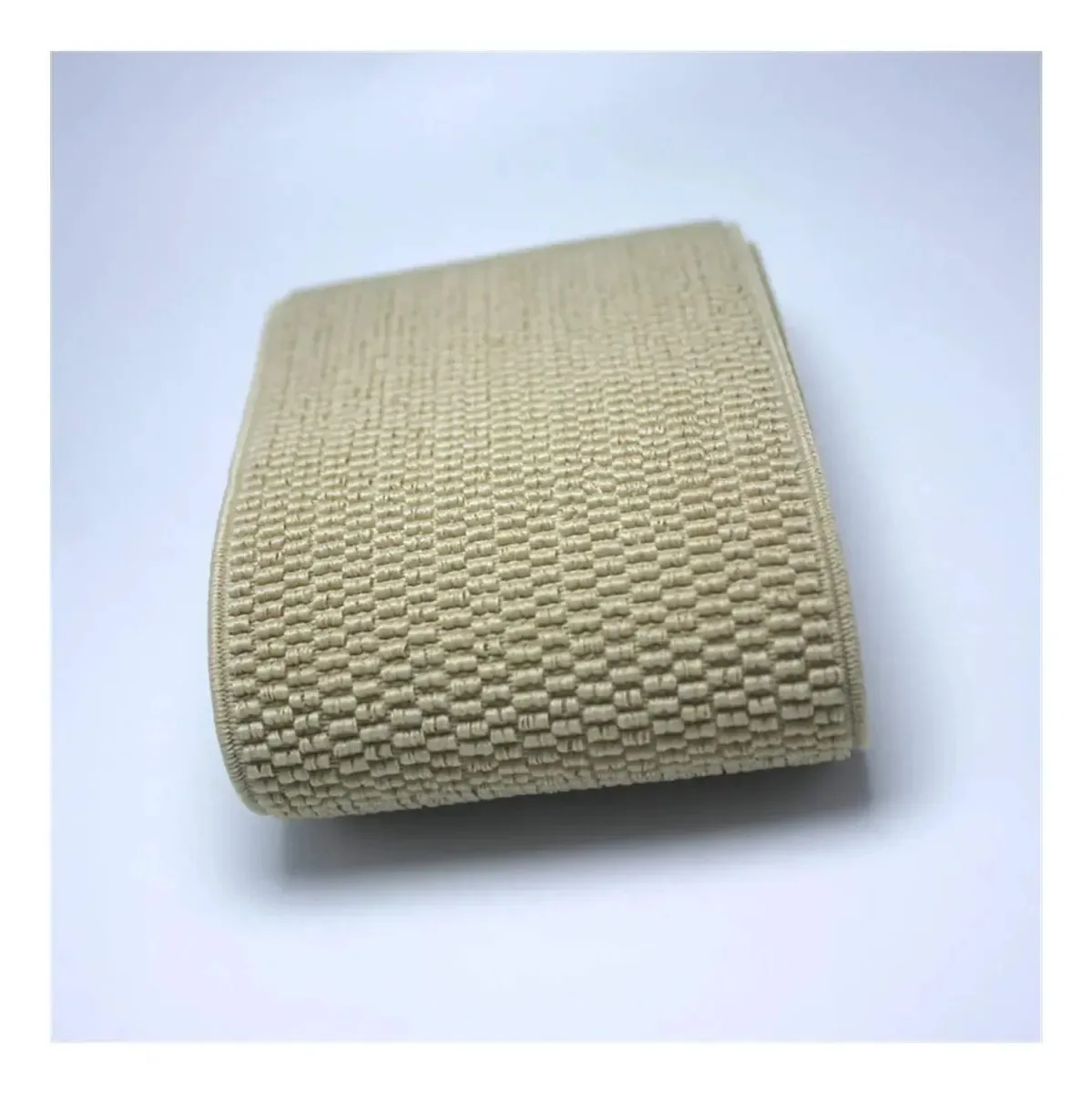 Faixas elásticas de núcleo de milho HLWJ Sunken de 7,5 cm de largura/acessórios de roupas de costura/pulseira elástica de borracha (cor: cáqui, tamanho: 1 m)