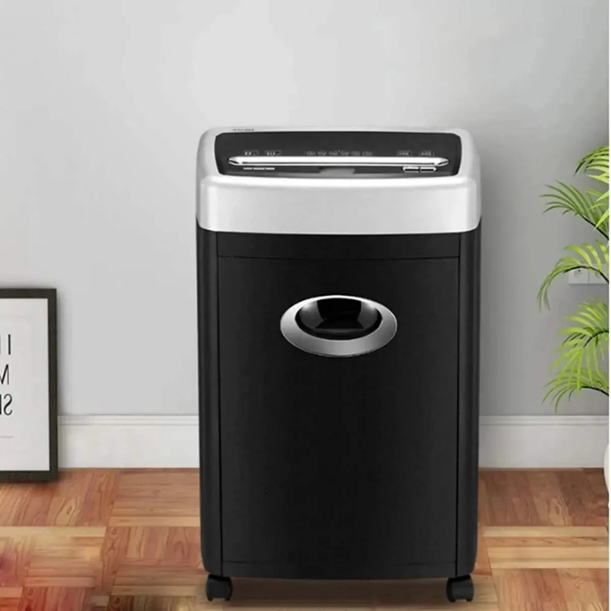 Triturador de papel de corte transversal, triturador de papel pesado para escritório e casa, triturador de papel comercial ultrassilencioso de alta densidade, triturador de arquivos em pares