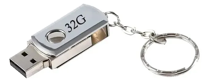 Pen Drive 32g Reclining 2.0 Smooth Silver Usb Pc Flash Storage
