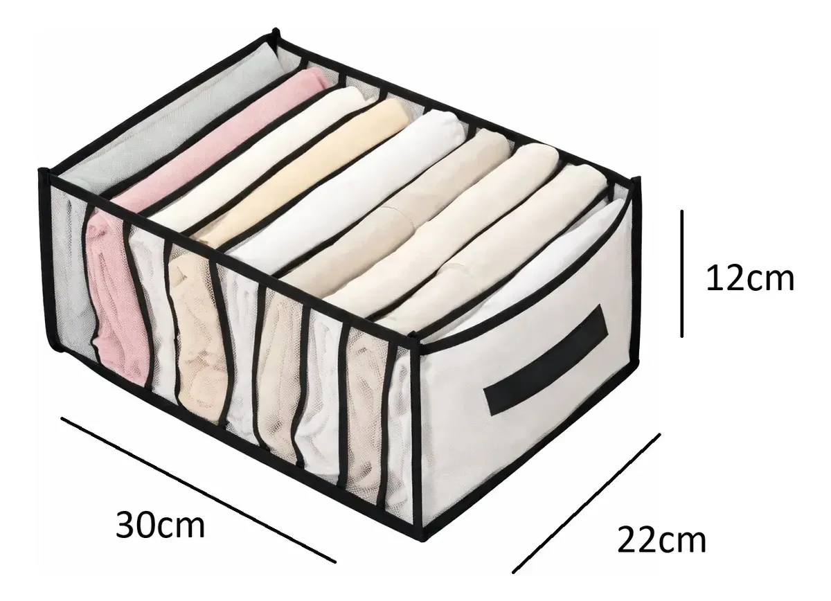 Organizador de guarda-roupa ou gaveta para roupas íntimas e meias médias - branco