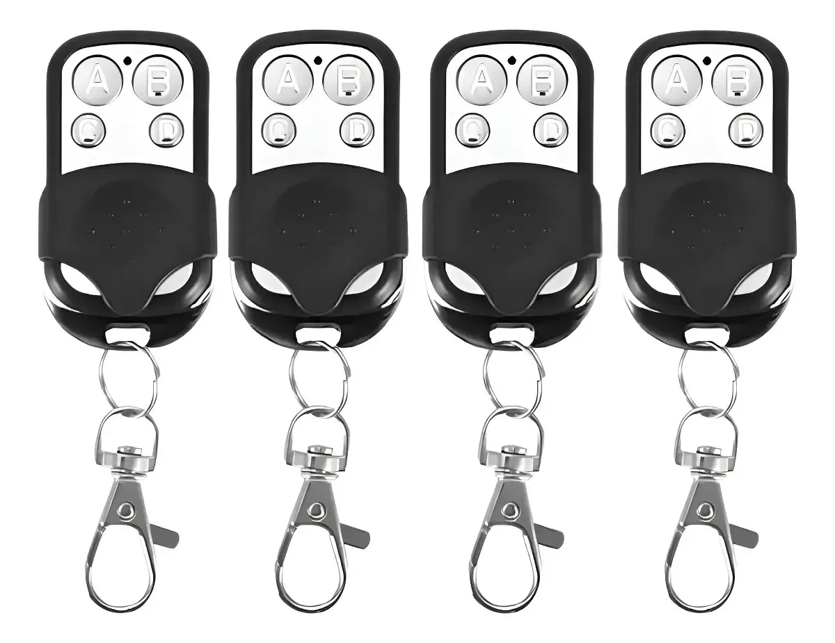4 controles de porta universais 433mhz Black Cloner