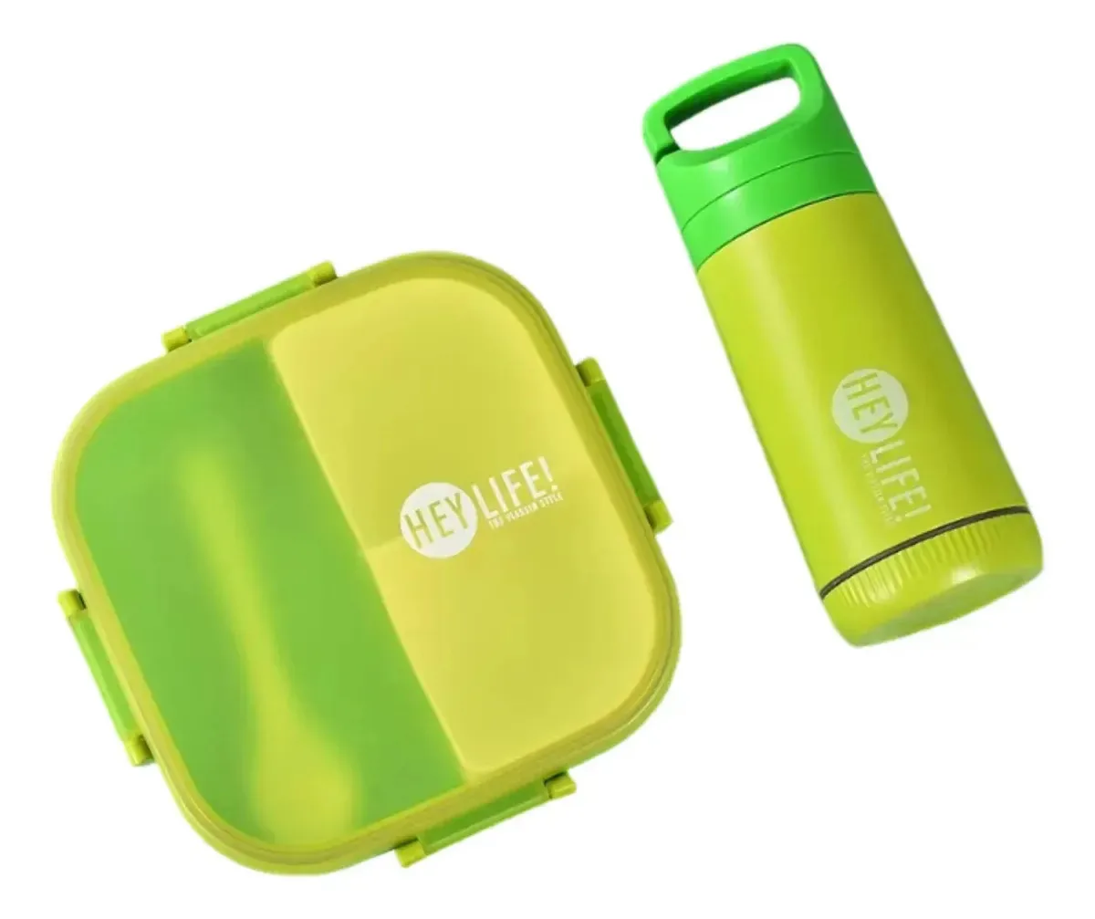 Lancheira Lancheira Recipiente para alimentos com vidro cor verde
