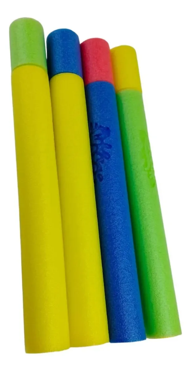 Tubos lançadores de água com esponja de piscina de praia de 24 cores