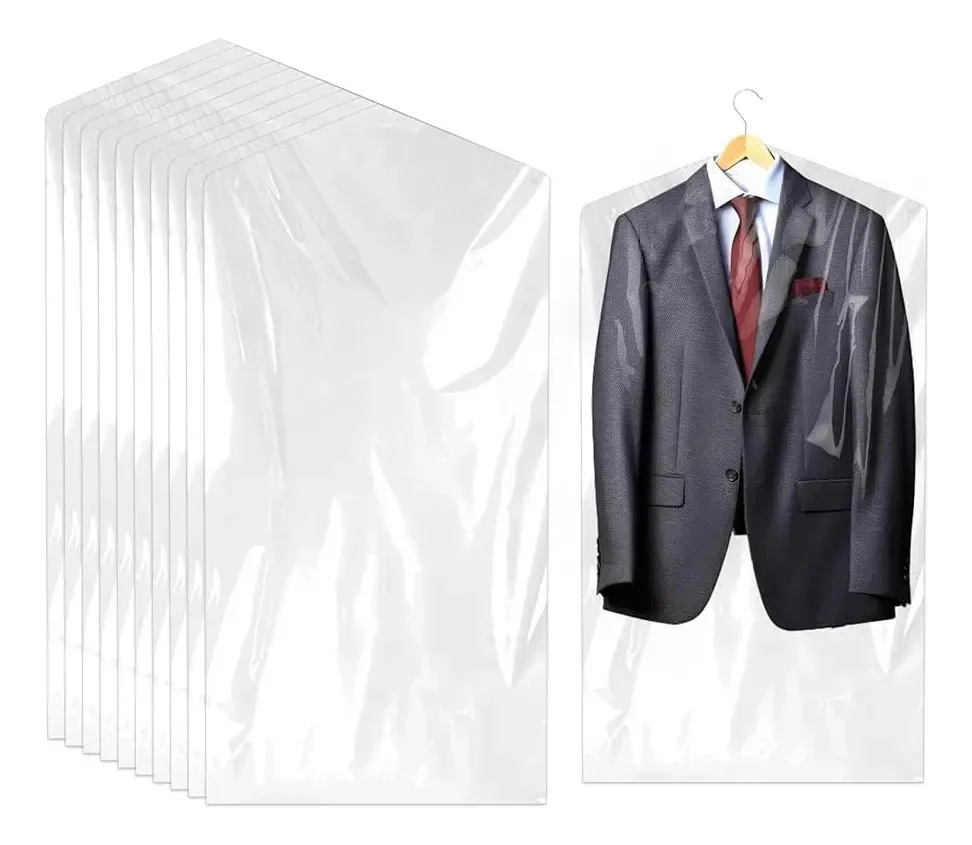 100 bolsas e capas transparentes para roupas, roupas, 60x90cm, transparentes
