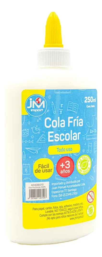 Cola Branca Fria JM Cola Fria de 250g, não tóxica