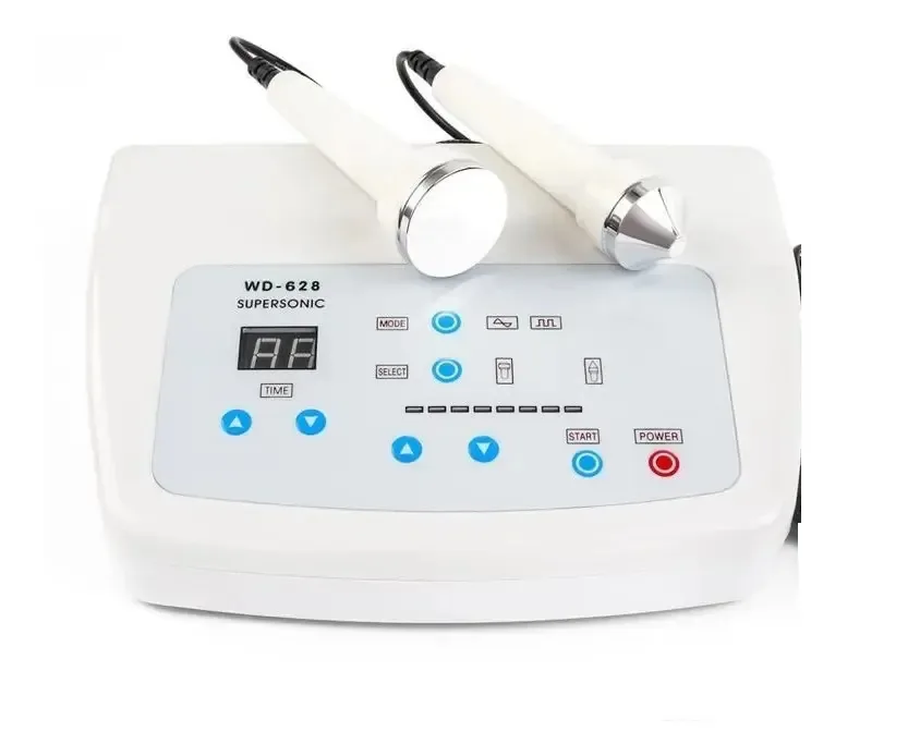 Terapia de ultrassom, eletroestimulação, calor frio, cor branca facial