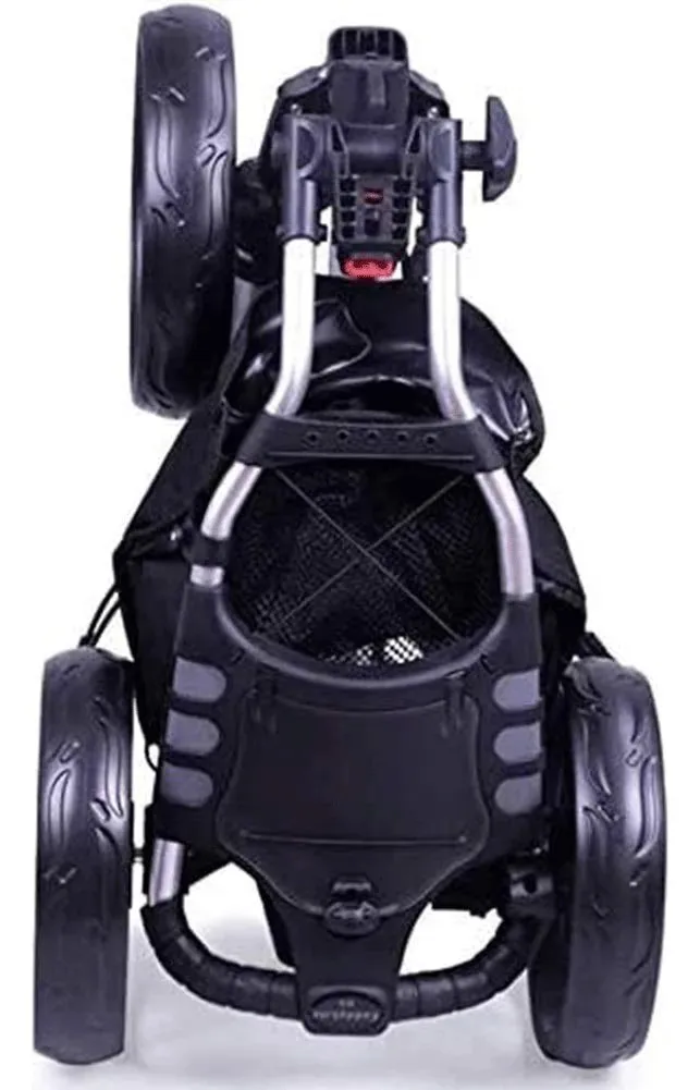 Carrinho de golfe de 3 rodas Golf Trolley com bolsa de armazenamento, painel multifuncional, suporte de guarda-chuva e assento 168 x 78 x 114 cm