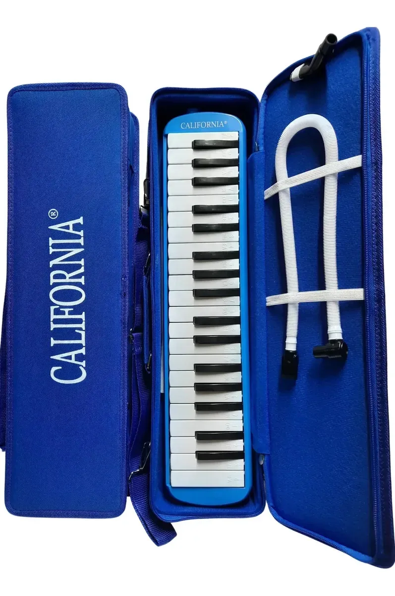 Flauta Melodica California 37 Key Blue com estojo rígido