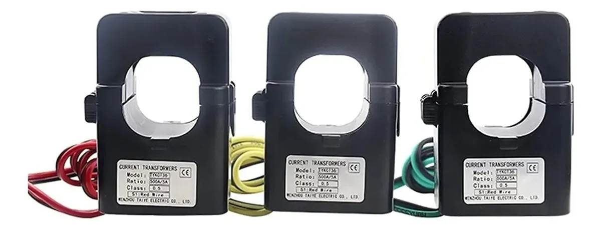 Transdutor CA, Transformador de Corrente Tripolar, KCT 36 100A 200A 250A 300A 400A 500A 600A Mini Sensor de Corrente (cor: 600A (5A) 3 peças) cor: 400A5