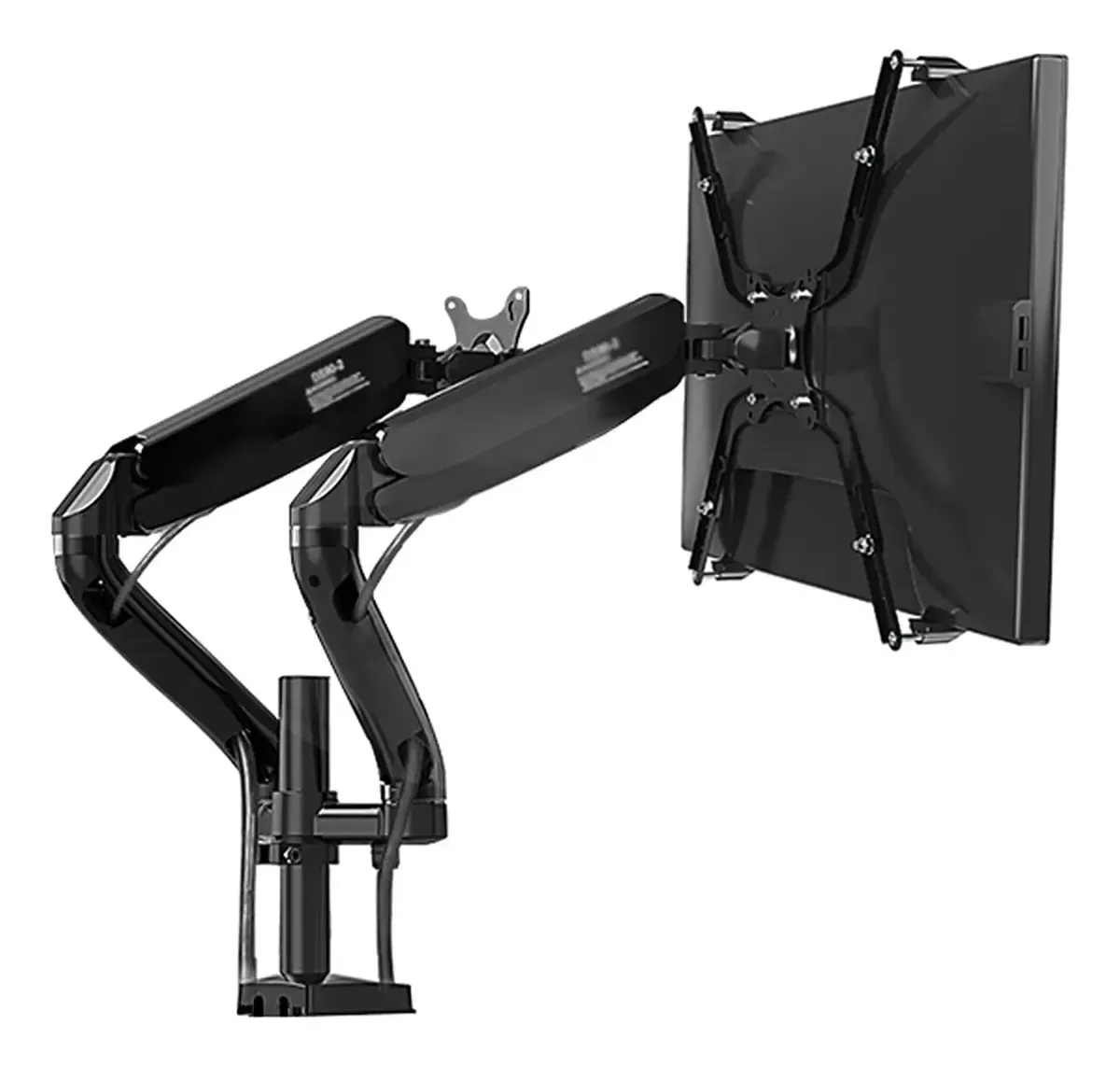Suporte de monitor, braço de monitor, suporte de mesa para monitor, monitor duplo, altura ajustável, rotação inclinável, braço de montagem em mesa, compatível com telas de 17 A