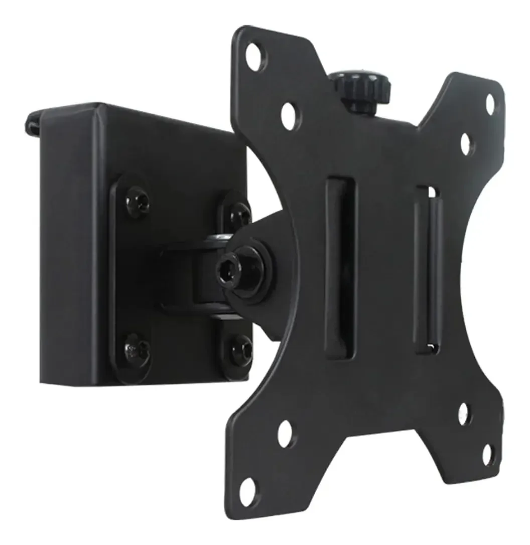 Suporte de monitor para monitor único Suporte de monitor montado na parede com slot para cartão móvel, suspenso ajustável para monitor de 13 a 27, suporta monobraço de 4,4 a 14,3 libras