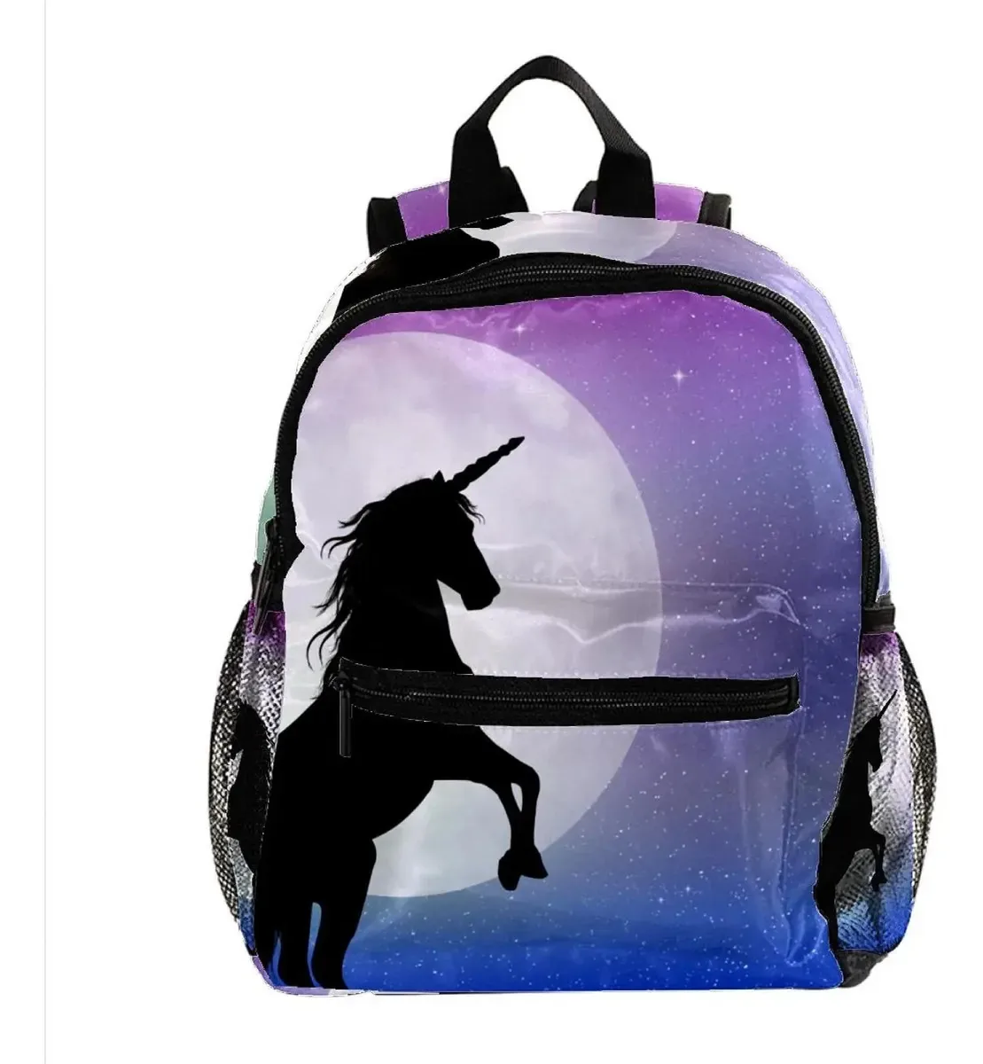 Mochilas escolares leves Unicorn In The Moonlight Mochilas de viagem escolar para meninos, meninas e meninos