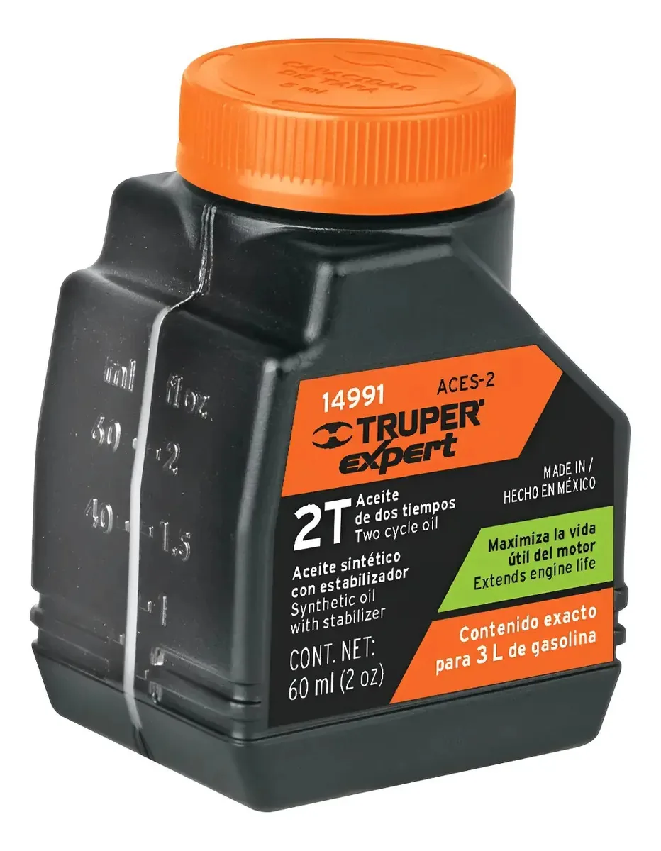 6 x Óleos de motor sintéticos Truper de 2 tempos 60 ml