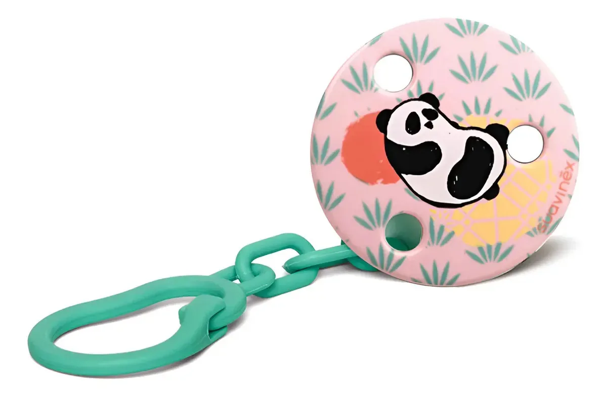 Broche de panda rosa