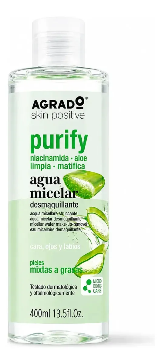 Água Micelar de Limpeza com Niacinamida Aloe Agro 400ml