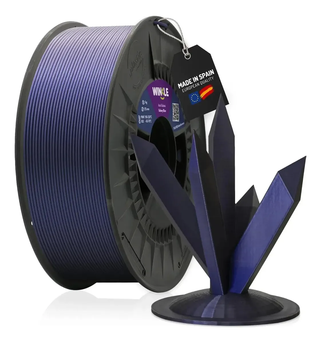 Filamento Impressao 3d Pla Metalizado Winkle 1kg Cor Azul-aço