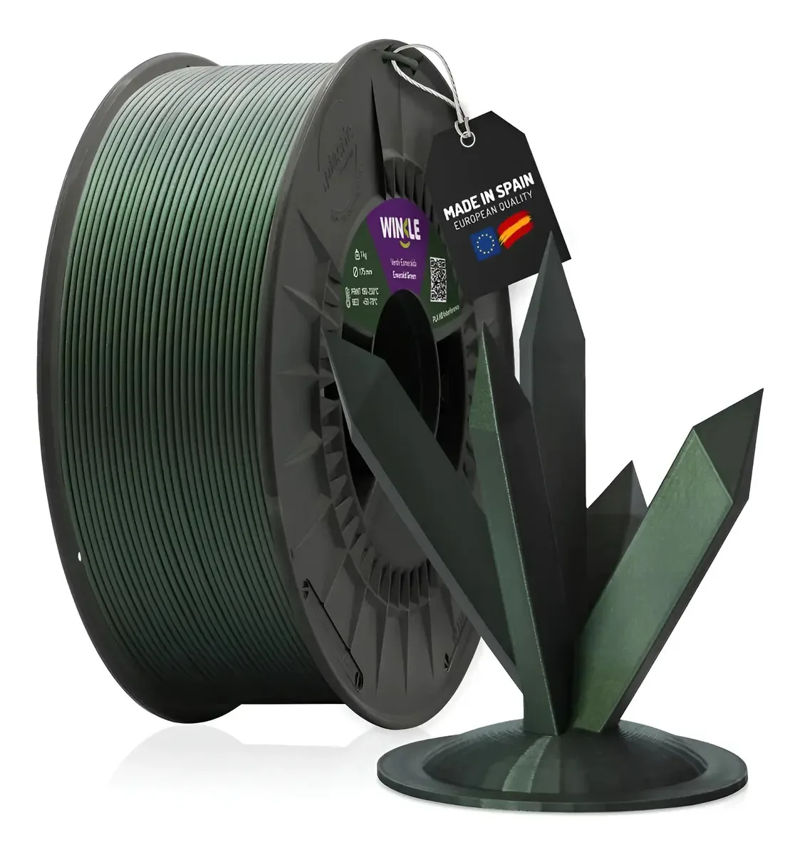 Filamento Impressao 3d Pla Metalizado Winkle 1kg Cor Verde