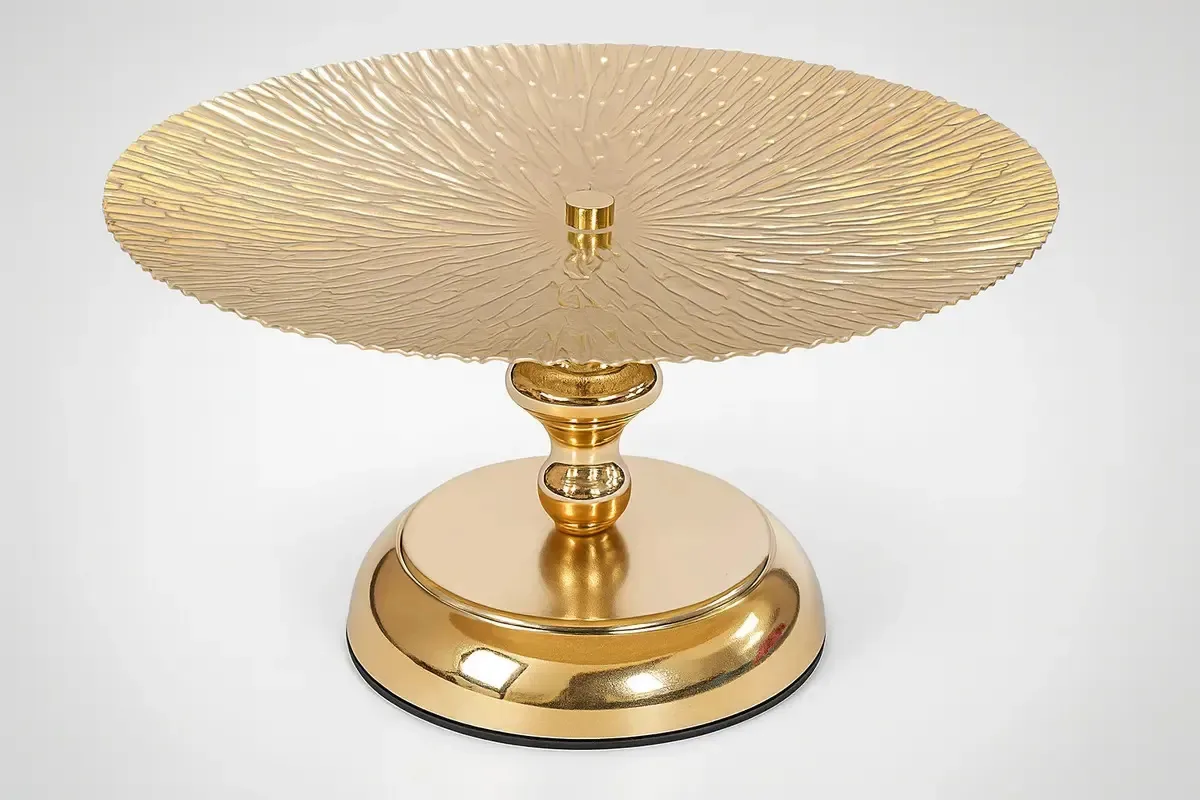Suporte Para Doces E Bolos Sofisticado Ferro Festa Doceira Cor Dourado