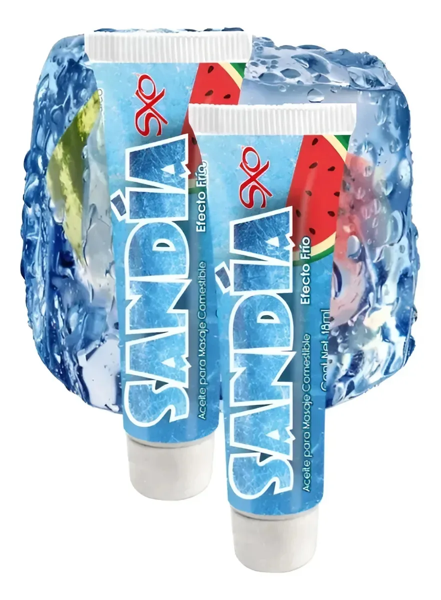 Lubrificantes de massagem corporal 2 Sxo Watermelon Cold Effect 18ml