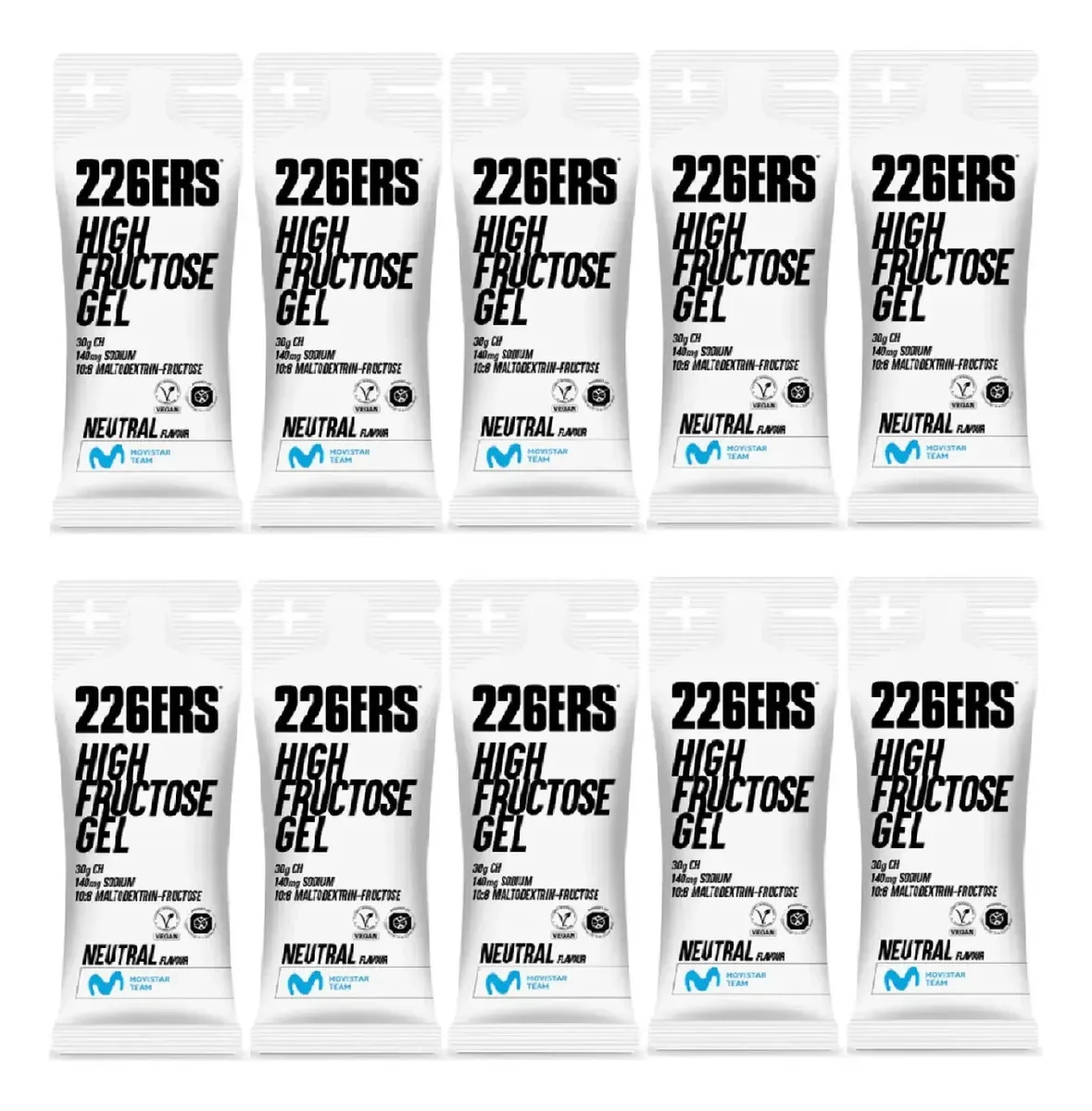 226ers High Fructose Xs Gel Kit 10 Sachês 44g Neutro Neutro