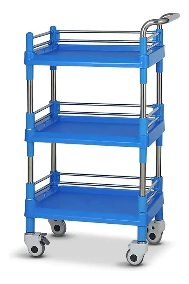 Prateleiras móveis de armazenamento de cozinha Aunevn Trolleys que servem o carrinho médico, carrinho de salão de beleza, carrinho de tatuagem universal Wheel Spa Styling com freio