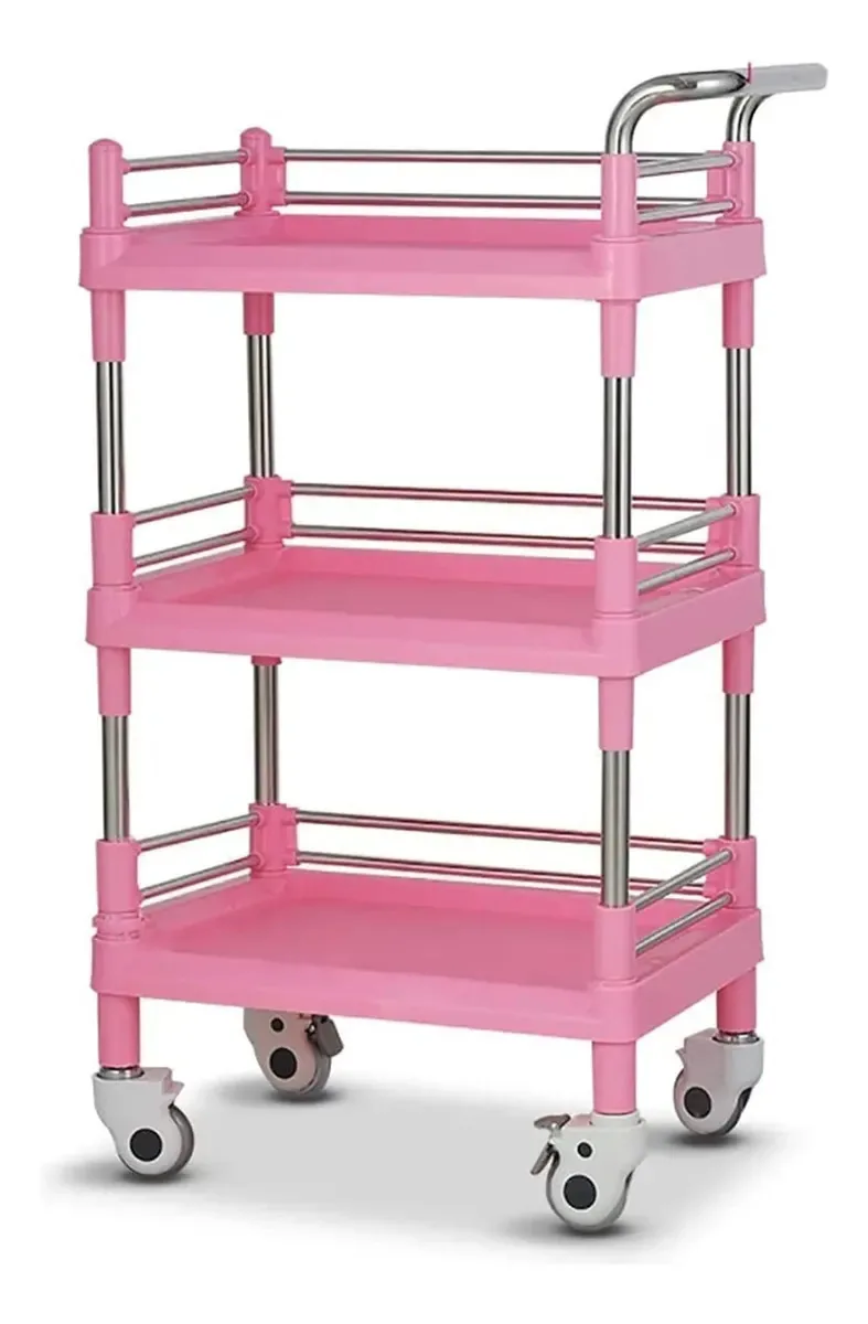 Prateleiras móveis de armazenamento de cozinha Aunven Carrys Sicart Cart Toer Carrinho de salão de beleza móvel com roda universal, carrinho de rolo estilo spa com freio, carrinho de serviço público