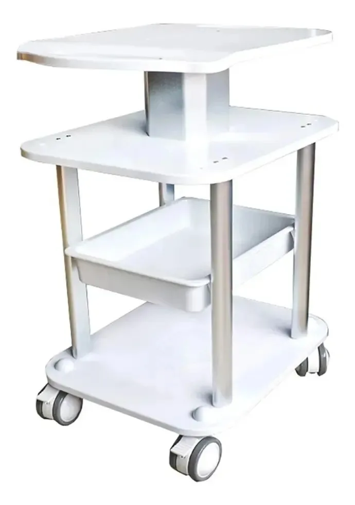 O rack de armazenamento rodoviário móvel Aunevn serve carrinho médico, pedestal, pedestal, carteiro, salão de beleza pesado, carrinho de armazenamento de instrumentos de bolhas pequenas, 50 kg de...