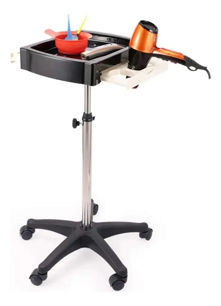Caminhoneiros de armazenamento manual Aunevn, carrinhos de cozinha móveis, equipamento de carrinho de beleza, carrinho de ferramentas de armazenamento de salão móvel com cabideiro